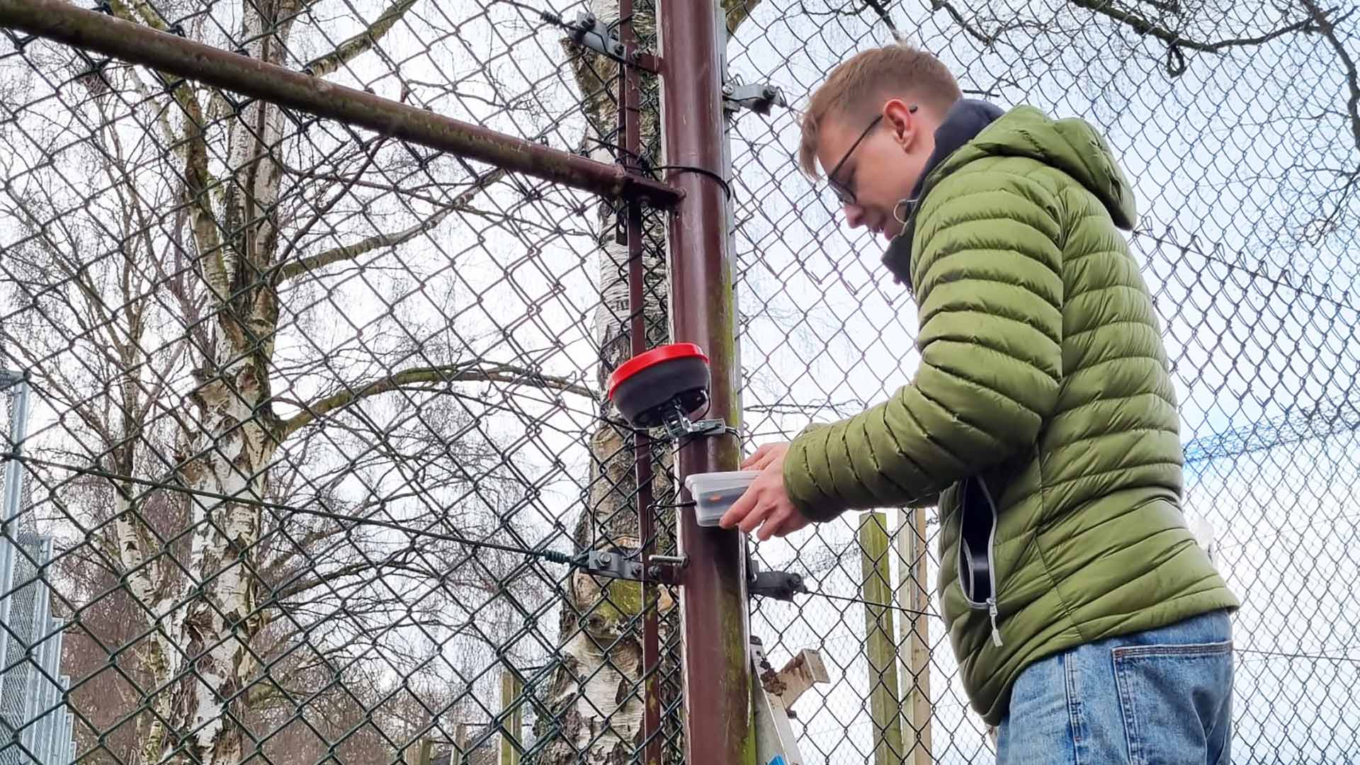 A recording machine at Woburn Safari Park used to record Lion vocalizations