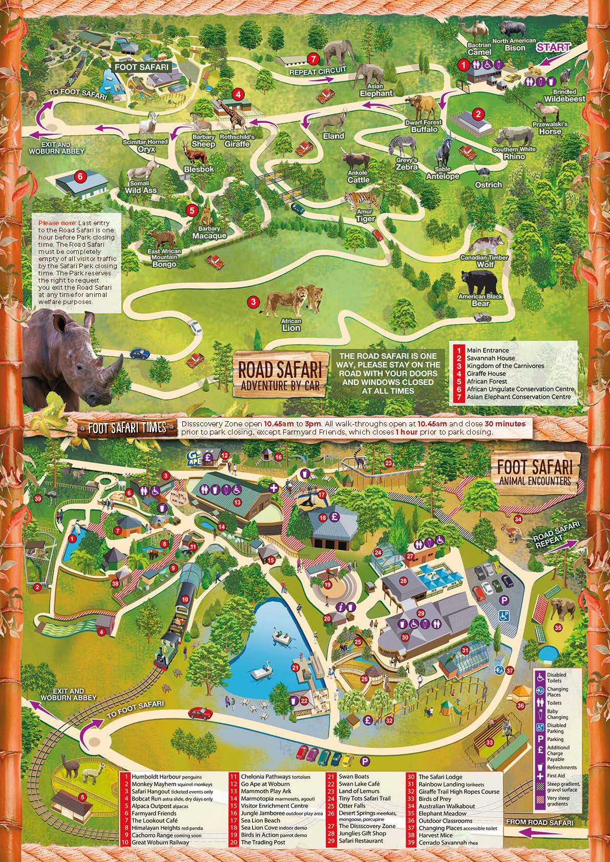 Image of woburn safari park maps winter 2024